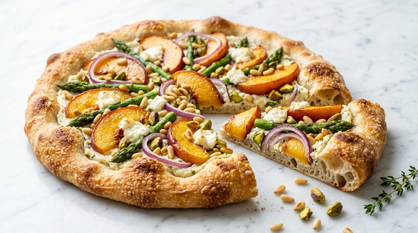 Vegetarisk pizza med getost, rödbetor och valnötter – Gourmet på 25 min - traditionellt Italienskt Middag recept, perfekt till vardagsmiddag